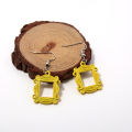 Classic TV Show Friends Earrings Yellow Photo Frame Drop Earrings For Women Cosplay Jewelry Accessories. 