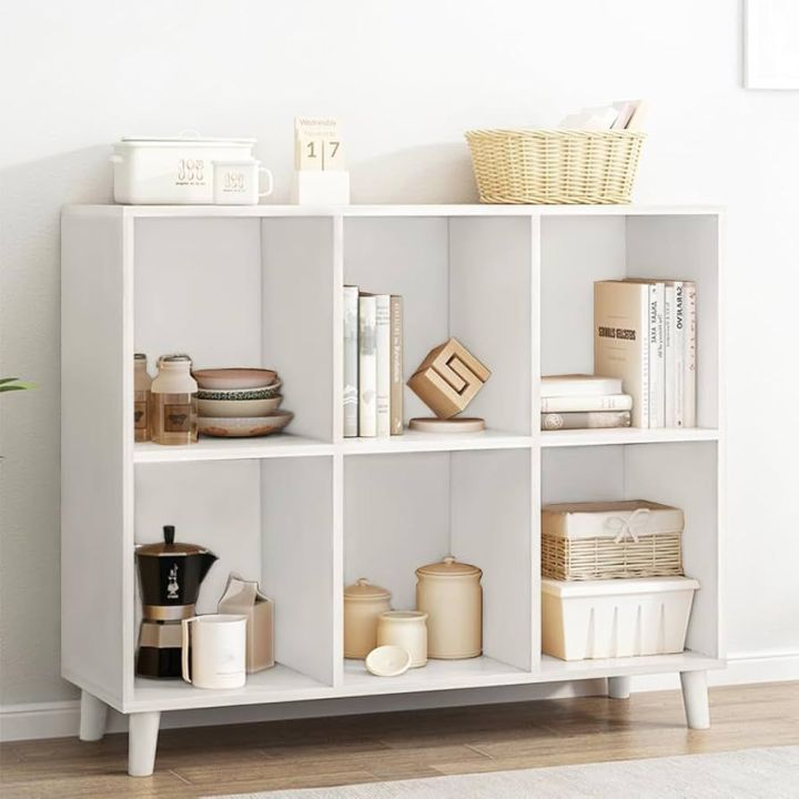 Freestanding%20Open%20Cubes%20Bookcase%20-%202-Tier%20Floor%20Standing%20Wooden%20Storage%20Display%20Cabinet%20Organizer%20with%20Legs%20for%20Home%20Office,%206-Cubes%20Open%20Shelf%20Low%20Short%20Bookshelf%20-%20Image%202