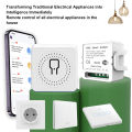 TUYA WiFi or Zigbee Switch with Multiple Dry Contact Points for Curtain Dimming and Metering, Smart Switch. 
