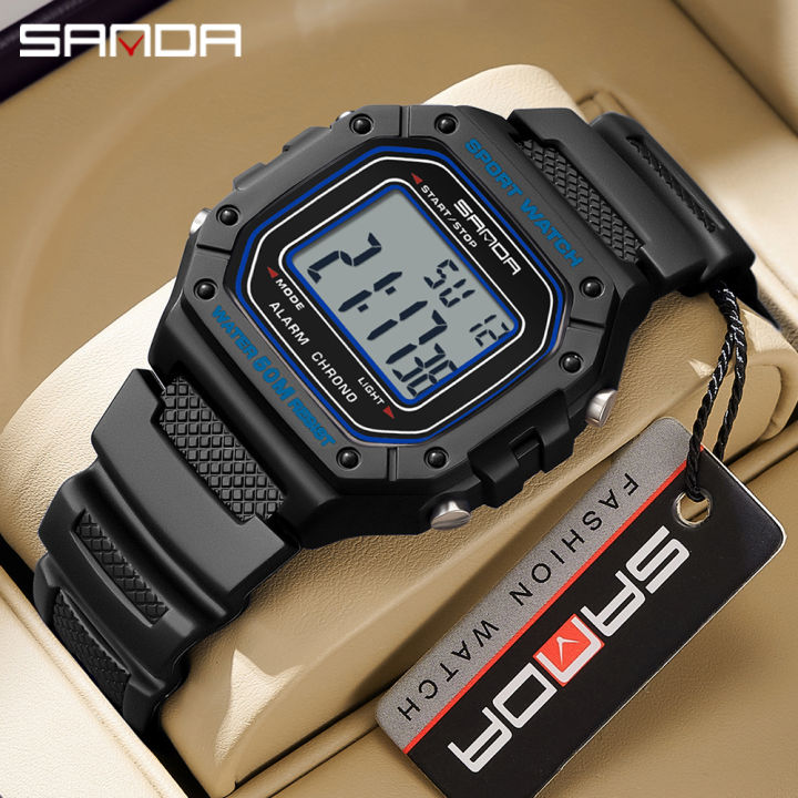 SANDA 2156 Fashion Mens Watch Military Water Resistant Sport Watches ...