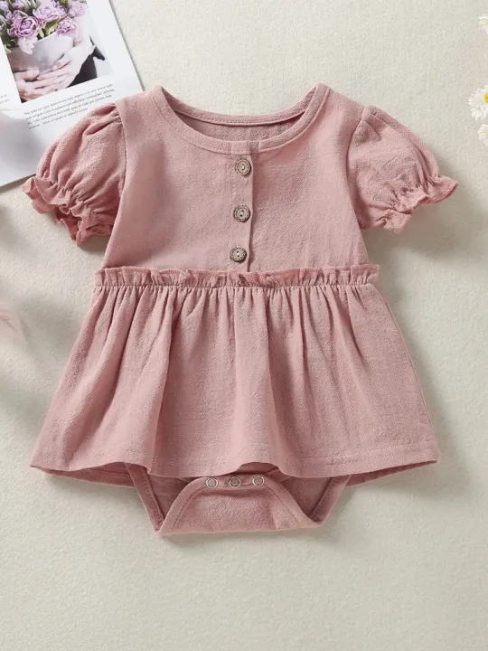 2026%20female%20infant%20spring%20and%20summer%20triangular%20Romper%20multi-color%20short-sleeved%20Romper%20-%20Image%202
