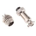 Hoverboard charger 3 PIN Thread Male Female Panel Metal Aviation Wire Connector Plug CNC (3pin). 