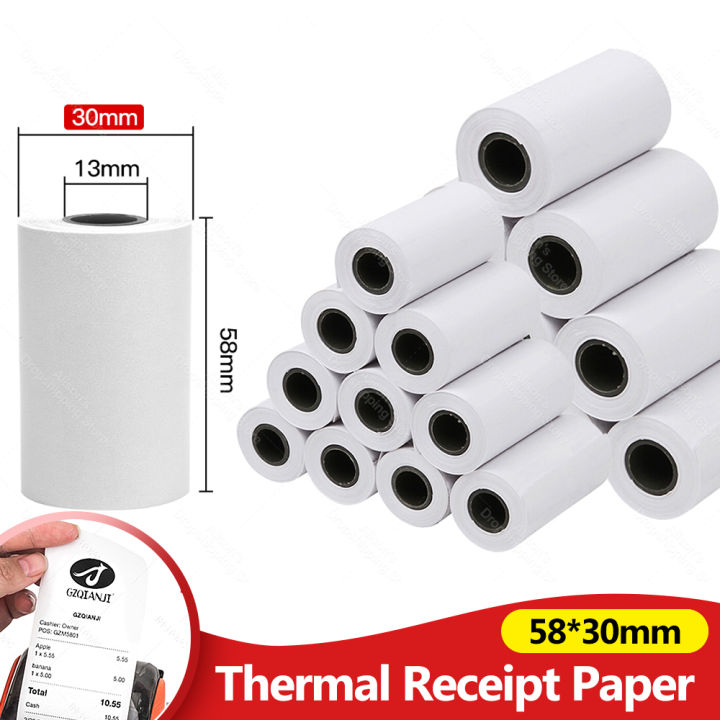 Universal Paper 57x30mm Thermal Receipt Paper for All Mini 58mm Inkless ...