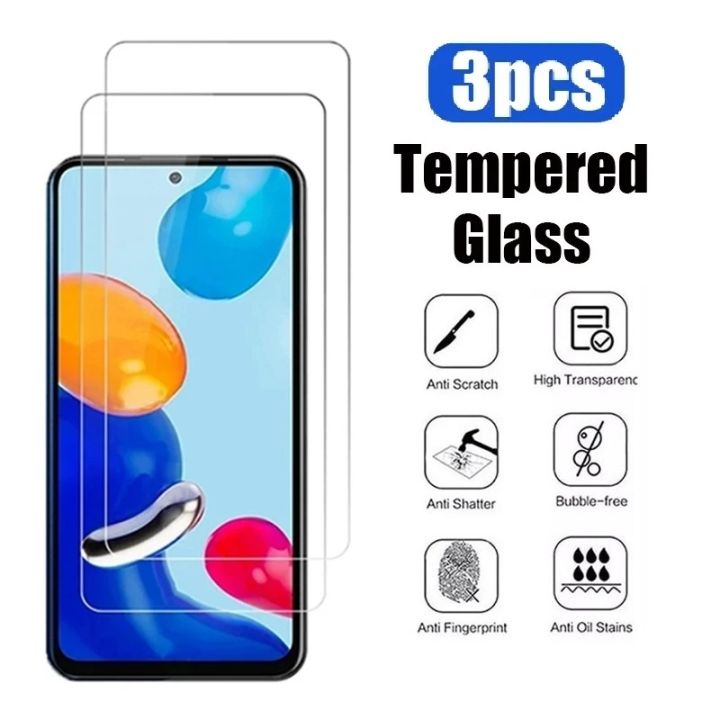3Pcs Tempered Glass For Xiaomi Redmi 8 Y3 9 Prime Power 9T NFC 8A Pro Dual Note 7S 12S 7 Pro Screen Protector Cover Glass Film