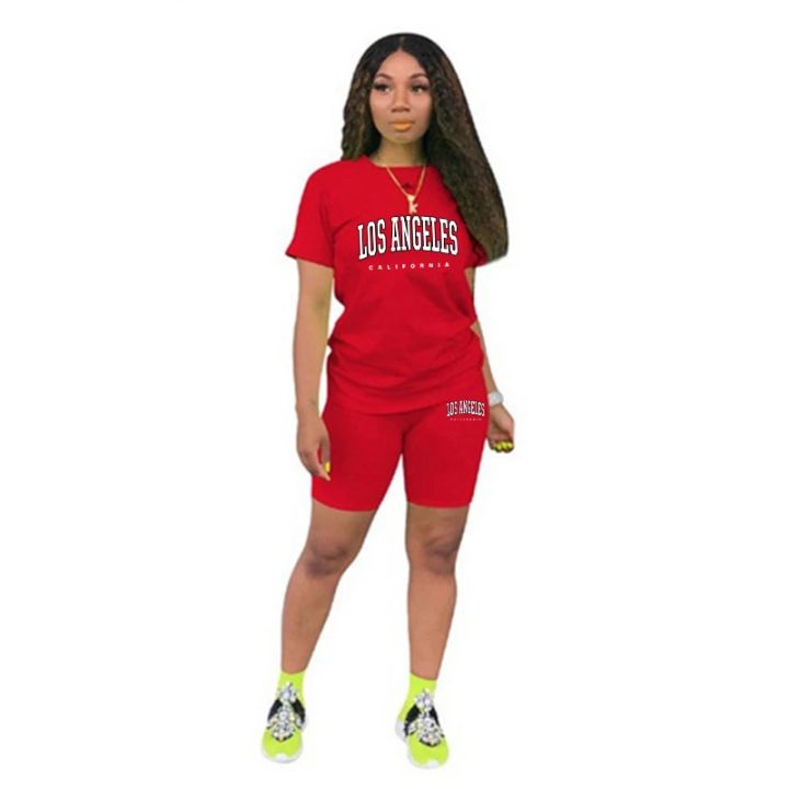 2026%20Hot%20Sale%20T-shirts%20Shorts%20Women's%20Summer%20Fashion%20Tracksuit%20Outdoor%20Casual%20Sports%20Jogging%20Suit%20Urban%20Trend%20Streetwear%20-%20Image%203