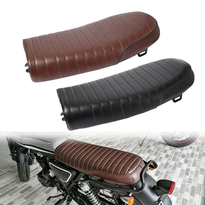 Motorcycle Retro Seat Cushion Vintage Comfortable Flat & Brat Hump