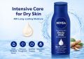 NIVEA Body Milk Intensive Care 48h Moisture Nourishing Lotion with Almond Oil for Dry to Very Dry Skin Deep Hydration Smooth Soft Healthy Skin. 