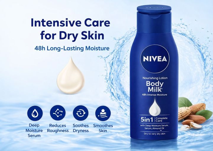 NIVEA%20Body%20Milk%20Intensive%20Care%2048h%20Moisture%20Nourishing%20Lotion%20with%20Almond%20Oil%20for%20Dry%20to%20Very%20Dry%20Skin%20Deep%20Hydration%20Smooth%20Soft%20Healthy%20Skin%20-%20Image%202