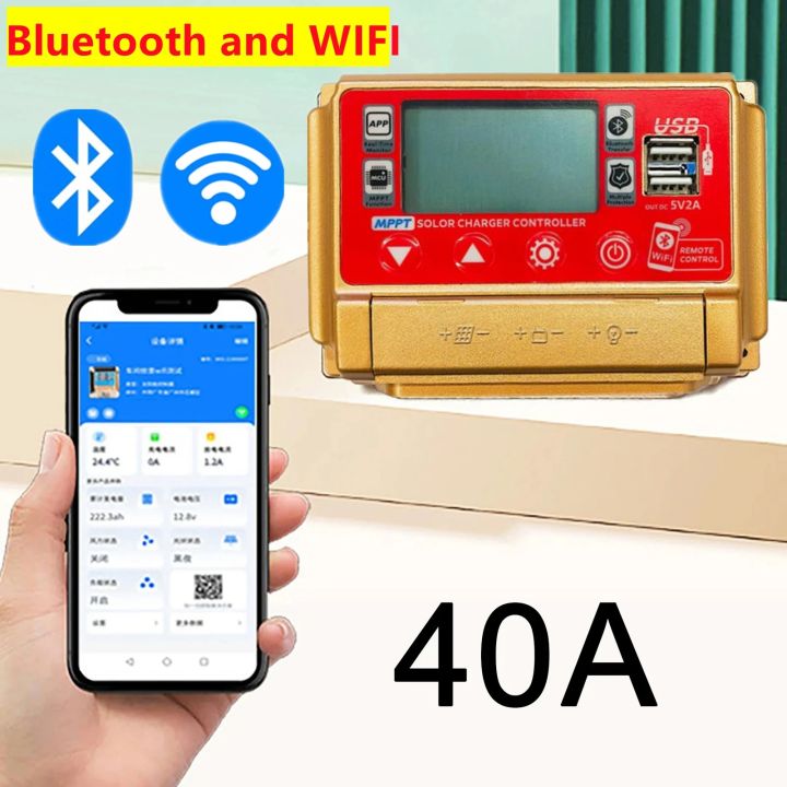 30A/40A/50A MPPT Solar Panel Charge Controller 12V/24V High Definition ...