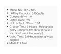 DP Led Portable Rechargeable Emergency Light DP_7168 With 2400 mAh Battery,6 Watt Led, Power Bank 8 Hrs Torch Emergency Light. 