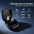 CIC Rechargeable Invisible Intelligent Hearing Aids for Seniors Noise Reduction Portable Charging Case 6-Level Volume Control.