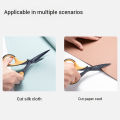 Deli-Stainless Steel Anti-Stick Scissors, Alloy Stationery, School Supplies, Office, Student, DIY, Hand Craft, 184mm. 
