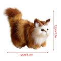 Cute Simulation Cat Plush Toys Hard Stuffed Kitten Model Fake Cat Realist Animals For Kids Girls Birthday Valentine's Day . 