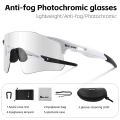 WEST BIKING Anti-fog Cycling Glasses Photochromic Frameless Bike Goggles Unisex Lightweight Running Driving Eyewear Sports Gear. 