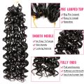 GoGo Curl Crochet hair for Black Women Short Beach Curl Bohemian Crochet Braids Natural Black Deep Wave synthetic hair. 