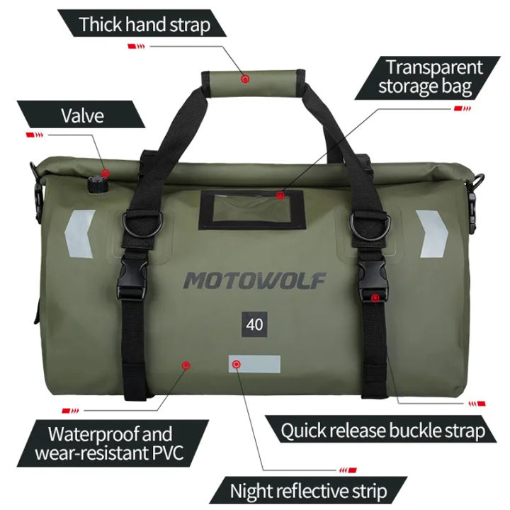 Waterproof%20Motorcycle%20Tail%20Bag%20Travel%20Outdoor%20Dry%20Luggage%20Roll%20Pack%20Bag%2040/66%20Motorbike%20Luggage%20Backpack%20Motorcycle%20Seat%20Bag%20-%20Image%207