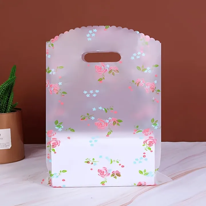50pcsThanks%20%20Bag%20with%20Handle,Boutique%20Packaging%20Bag%20Souvenir%20Bag%20Plastic%20Floral%20Tote%20Bag,Birthday%20Party%20Wedding%20SouvenirBag%20-%20Image%206