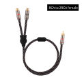 YYTCG HIFI rca to 2rca audio cable 6N OFC Subwoofer Y Cable RCA 1 Male to 2 Male Audio cable for Speaker,DVD, TV, Amplifier. 