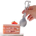 Utility Spork Portable Stainless Fork Spoon Cutlery Multifunctional Bottle Opener Tools Camping Eating Tableware.