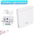 RF433MHz Mini Smart Wireless Remote Control Light Switch 1/2/3 Gang 86 Wall Transmitter Switch Button Wall Panel Switch. 