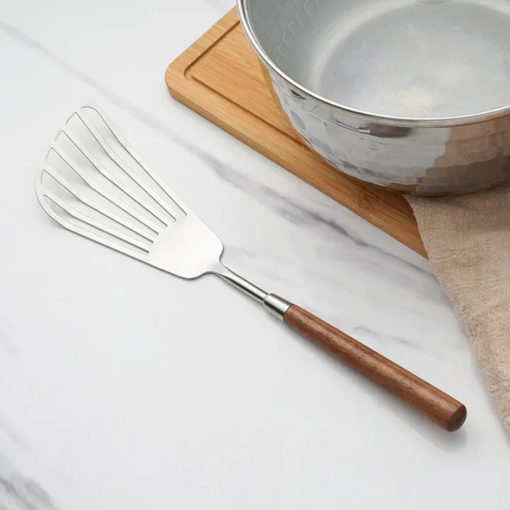 Walnut%20Handle%20Kitchen%20Utensils%20Stainless%20Steel%20Cake%20knife%20Shovel%20Pan%20Shovel%20Rice%20Spoon%20Soup%20Ladle%20Restaurant%20Service%20Component%20-%20Image%207