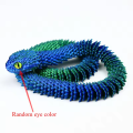 3D Printed Snake Movable Joint Fidget Toy Figurine Simulation Snake Office Desktop Ornament s Crafts Figurines Miniatures. 