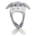 Cute Bunny Hat Ear Moving Jumping Hat Plush Rabbit Hat Cute Cap For Girls Birthday Gift. 