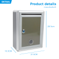 Doti modern style square letterbox lockable letterbox mailbox. 