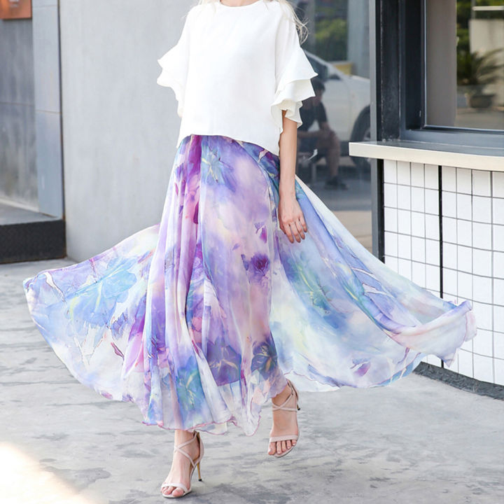 Summer%20Chiffon%20Leopard%20Print%20Holiday%20Bohemia%20Maxi%20Skirt%20Vacation%20Beach%20Korean%20Elastic%20Waist%20Long%20Skirts%20For%20Woman%20boho%20-%20Image%203