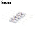 5Pieces 5W Carbon Film Resistor 5% 1R ~ 470K 1R 2.2R 10R 47R 100R 220R 470R 1 2.2 10 47 100 220 470 Ohm  2.2K 5.1K 10K 100K 470K. 