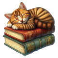 Wooden Puzzle for Adults, The Cat Sleeps on the Book Puzzles, Irregular Animal Shaped Wooden Jigsaw Puzzle, Modern Art Home Deco. 