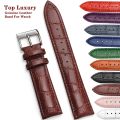 Genuine Leather Watchbands 12/14/16/18/20/22/24 mm Watch Band Strap Steel Pin buckle High Quality Wrist Belt Bracelet. 