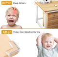 4Pcs Silicone Table Corner Edge Protection Cover Soft Transparent Desk Edge Corner Child Baby Safety Anticollision Protector Home Tools. 