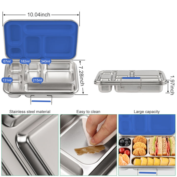Stainless%20Steel%20Bento%20Box%20Kids%20Metal%20Bento%20Lunch%20Box%20BPA%20Free%20Lunch%20Box%20Containers%20for%20School,%20Travel,%20Work,%20Picnic,Eco-Friendly%20-%20Image%202
