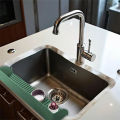 One Piece Bathtub and Sink Splash Guard - Silicone Bathtub Splash Guard, Bathtub Tray Holder, Bathtub Splash Guard with 4 Suction Cups, Silicone Water Barrier.