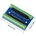 for Nano Breakout Board Terminal 3.81mm / 0.15" Expansion Shield for Arduino Nano V3.0 AVR ATMEGA328P Module. 