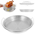 Oil Filter Tray Stainless Steel Fried Food Draining Rack Frying Filter with Drip Pan Mesh Draining Basket Oil Strainer Tray. 