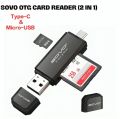 2 In1 USB Type-C /Micro-USB USB 2.0/3.0 Memory Card Reader Writer OTG Adapter SD TF Super Speed. 