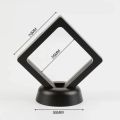 10PCS Jewelry Storage Box 3D Packaging Case Gemstone Floating Frame Membrane Ring Coin Display Case Necklace Display Holder.