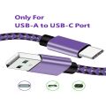 USB A to Type C Fast Nylon Braided Cables Wire Charger Cable For Android Phone Charger Cable Accessories.