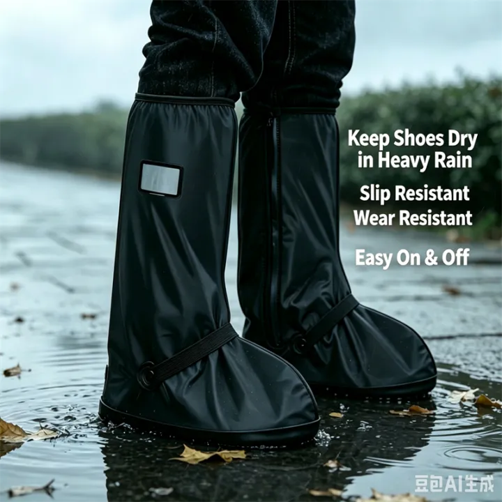 S-XXL%20High%20Tube%20Waterproof%20Anti-Slip%20Rain%20Boot%20Shoes%20Cover%20Cycling%20Hiking%20Reusable%20Rain%20Snow%20Overshoes%20Shoes%20Pant%20Protectors%20-%20Image%203