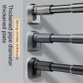 Adjustable Stainless Steel Shower Curtain Rod Clothes Drying Rack No-Drill Telescopic Pole for Laundry Room Bathroom. 
