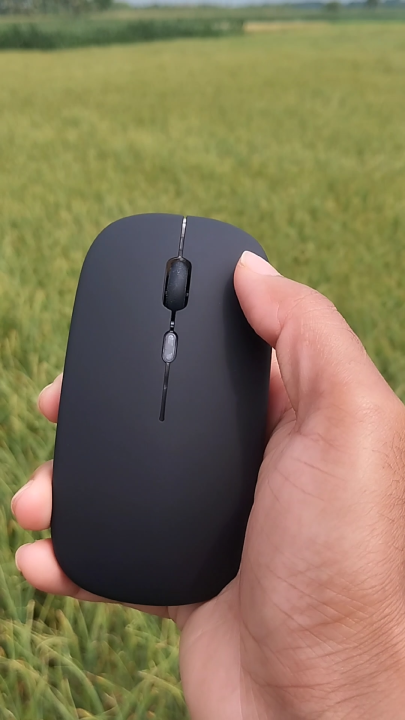 wireless bluetooth dual mode rechargeble backlit lighting ultra slim design compac size portable rgb mouse