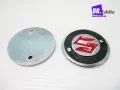 # Logo on the side of the tank fit for Suzuki 125 // fuel tank circle “red” emblem LH & RH (5 cm.). 