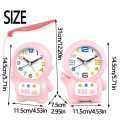 Astronaut Desk Lamp with Alarm Clock for Kids, Led Night Light Eye-care Small Desk Lamps with Clock for Boys and Girls. 