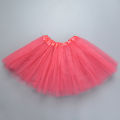 Girl Elastic Ballet Dancewear Tutus Mini Skirt For Birthday Party Dance 3 Layer Tulle Tutu Skirt for Kids Princess 2-8Y Girls. 