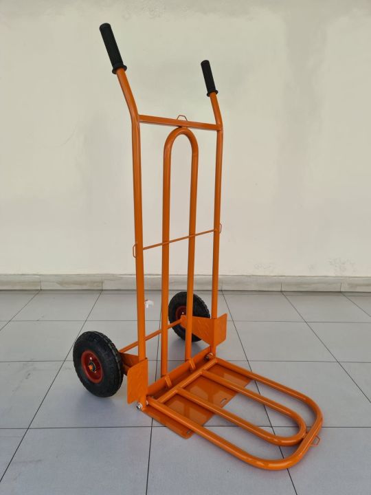 Hand Truck Trolley, Dolly, Box Cart, Sack Barrow, Sack Truck, Two Wheeler Truck, Hard Rubber Wheels 10 inches, 225kg Load Capacity, 48.25" Height, 24" Width, Depth 18-3/8" / 31-3/8"