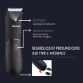 Kemei KM-1838 Bikini Line Men's Full Body Washable Hair Removal Machine Rechargeable Electric Shaver Secret Trimmer With Light. 