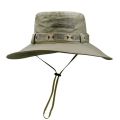 Summer wide-brimmed Panama fisherman's hat, outdoor UV-protective sun hat. Fisherman's hat, beach sun protection hat, hunting hi. 