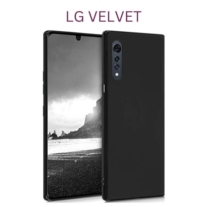LG%20Velvet%20(6.8%20inches)%20Case%20Soft%20TPU%20Slim%20Smooth%20Flexible%20Protective%20Phone%20Cover%20-%20Black%20Matte%20-%20Image%202